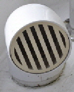 The outlet cowl in the stern can be closed-off when not needed.