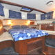the owners aft cabin was completely transformed, from a very bad layout, into a proper stateroom.