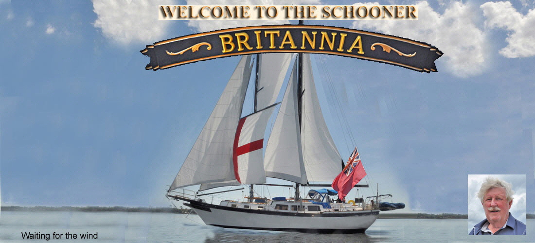 Britannia with all sail set, all we needed now was wind.
