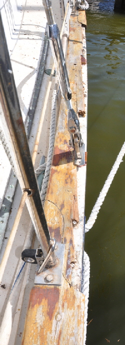Damage to the toerial.