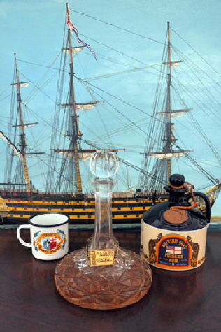 This is the modern version of British Navy Rum and in the background is HMS Victory.