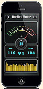 This is a neat decibel meter for an I-phone which gave relative reading. 