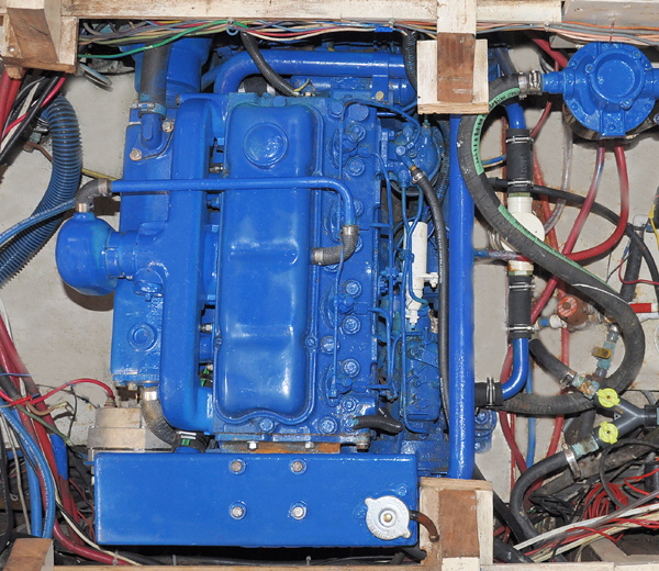 This is the engine after a complete rebuild of the cooling system.