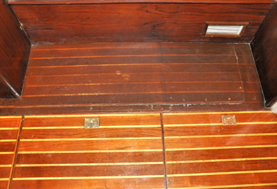 This shows the difference between treated and untreated floors.