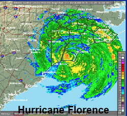 Florence was a big, slow moving storm which brought a lot of rain and wind.