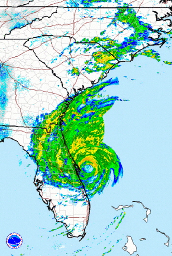 Hurricane Matthew off Cape Ccanaveral.