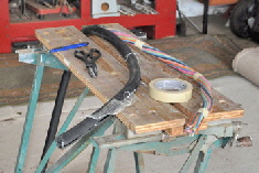 New wires were used after being stripped from a coil of all different colors.