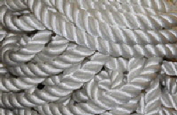A coil of nylon rope.