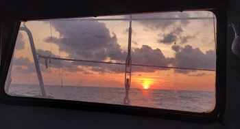 Sunset at sea.