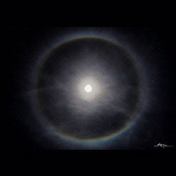 This is a halo round a bright moon