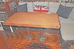 This was the original table, which could only be reached from the ports side seats.