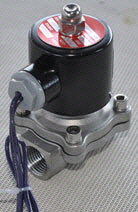 The solenoid prevents seawater entering the freshwater lines.