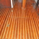 How the old worn-out teak and holly floors were restored to their origininal glory.